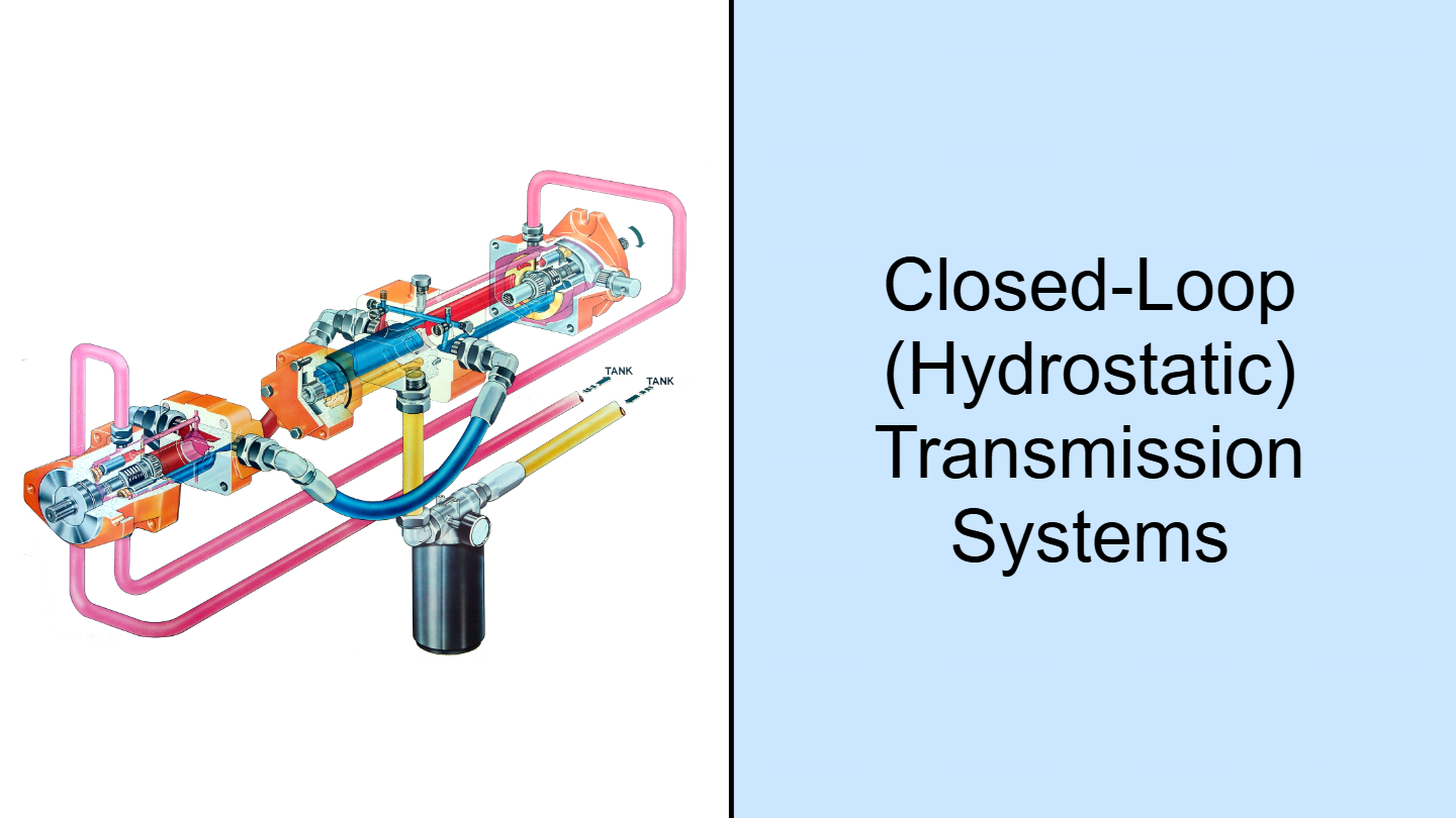 Loop Transmission System Closed-Loop (Hydrostatic) Transmission Systems 101 – Fluid Power Academy